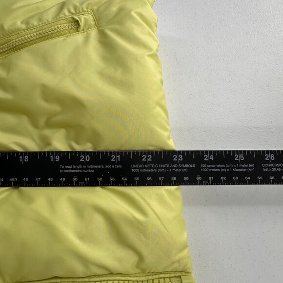 Old Navy Citrine Yellow Puffer Vest M Recycled Lightweight Warm Quilted Outdoor - Picture 6 of 9